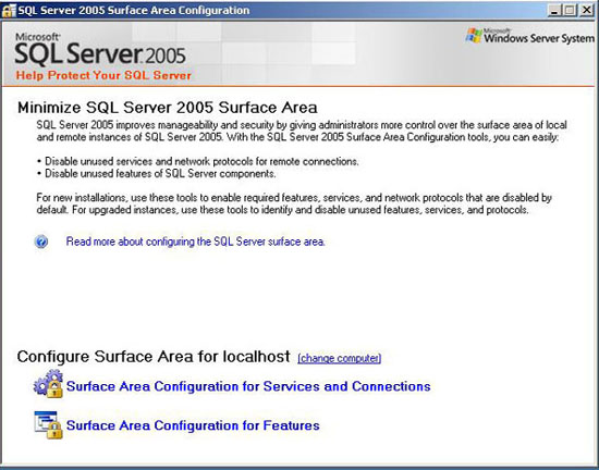 SQL Server 2005 configuration to allow remote connections