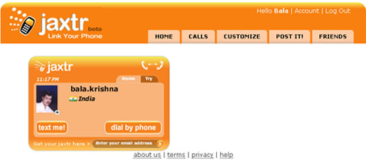 Jaxtr – Call or chat on mobile or landline