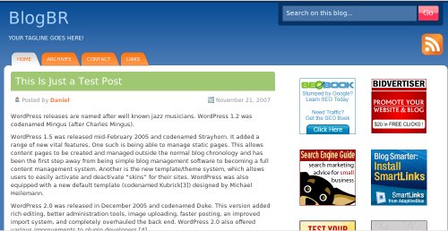 New Deep Blue WordPress Theme