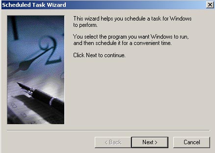 Schedule Tasks in Windows XP