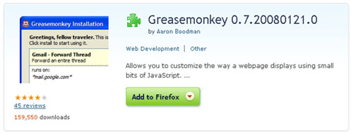How to install and use Greasemonkey Firefox Extension