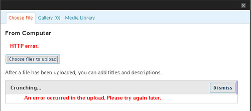 WordPress 2.5 Image Upload Error Fix