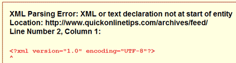 Fix WordPress RSS Feed XML Parsing Errors – XML or text declaration not at start of entity